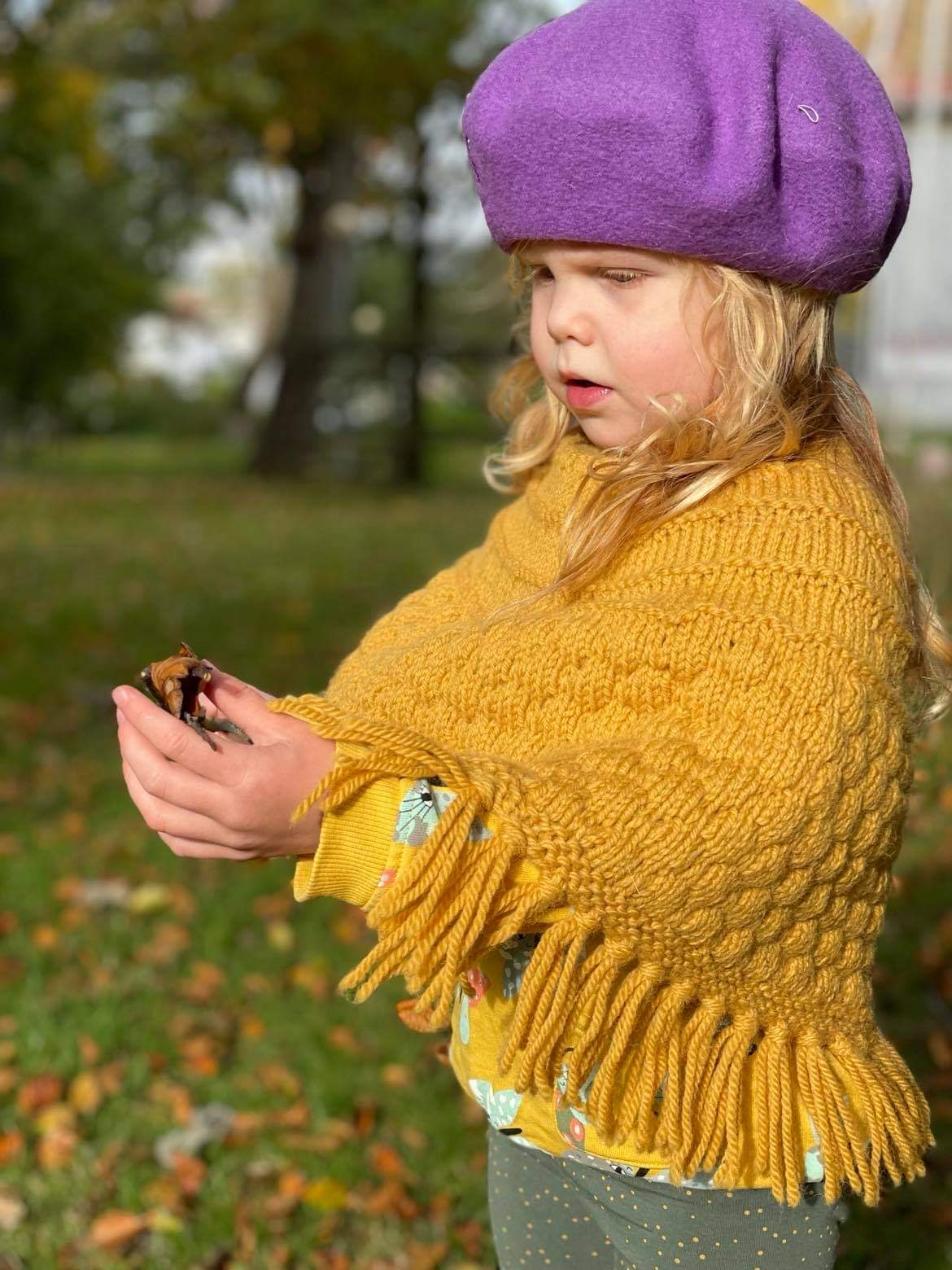 cable knit poncho